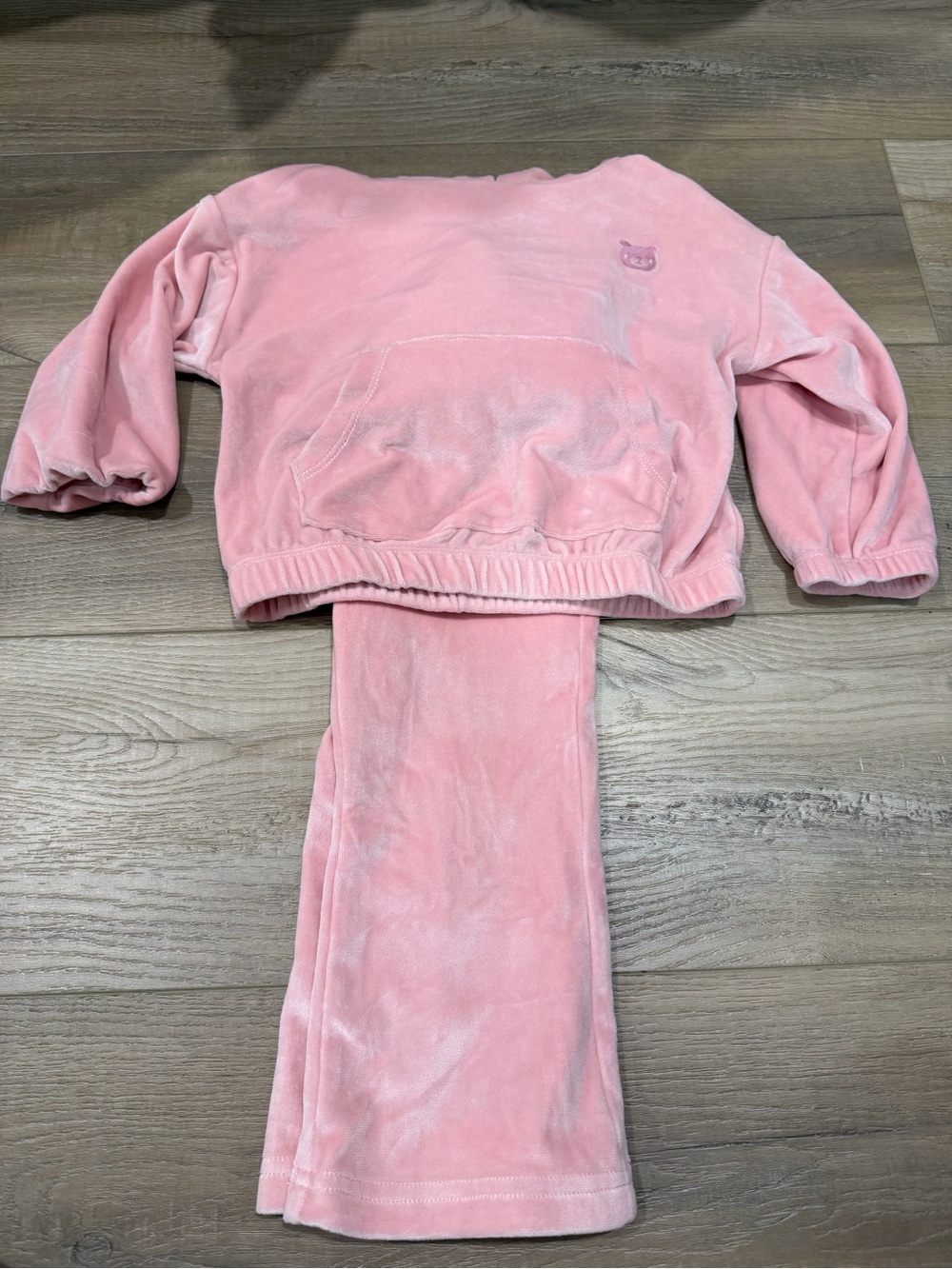 Carter's Soft Pink Plush Kids Pajama Set